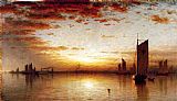 Sanford Robinson Gifford A Sunset, Bay of New York painting